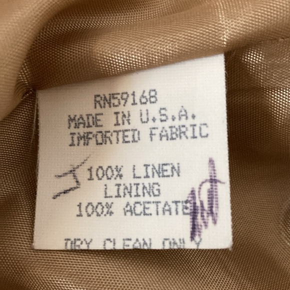 Karen Kane Linen Vintage Jacket, one button closure , functional pockets, 10 - Picture 5 of 8